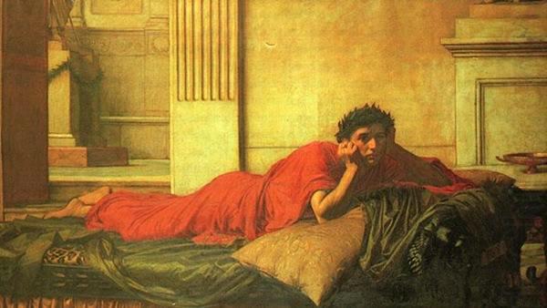 John William Waterhouse The Remorse of the Emperor Nero after the Murder of his Mother china oil painting image